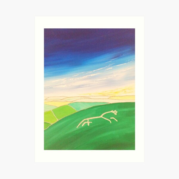 The White Horse at Uffington, England Art Print