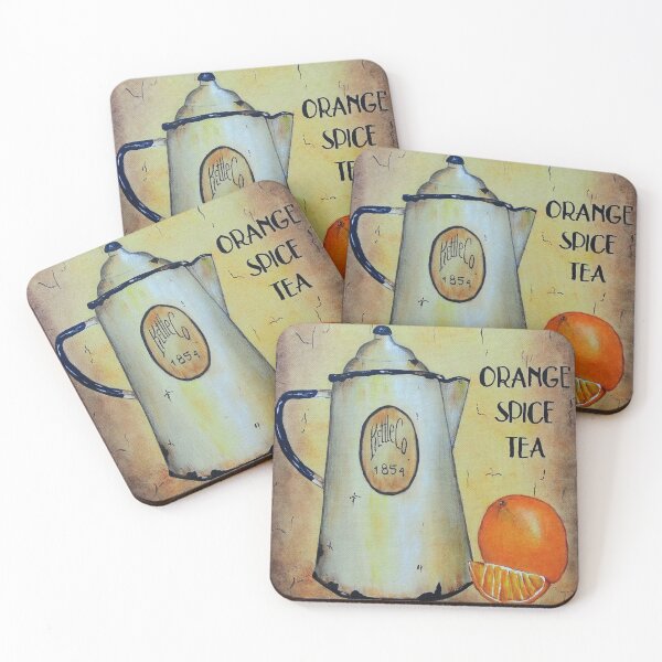 Item preview, Orange Spice Tea Vintage Sign Art designed and sold by BrushAddict Studio.