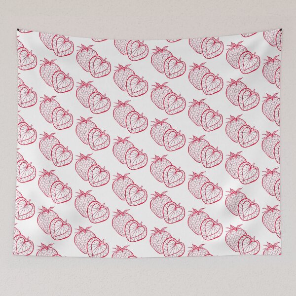 Item preview, Mesh Line Drawing Of A Strawberry designed and sold by forfun-art.