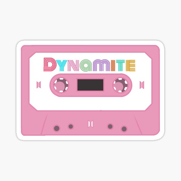 Cassette BTS Dynamite rosa Pegatina