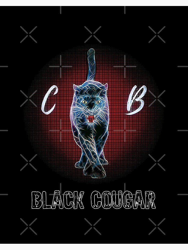 Black cougar black panther cb cat. black. | Poster