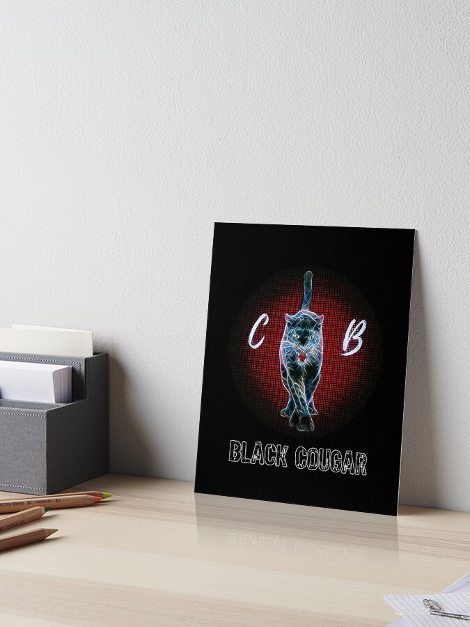 Black cougar black panther cb cat. black. | Poster