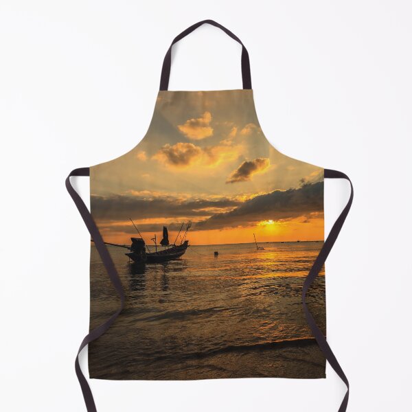 Item preview, Dramatic Sunset with local boat designed and sold by photo123pro.