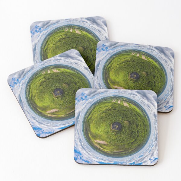 Item preview, Round lake with round island in the middle among forest designed and sold by Lukasz Szczepanski.