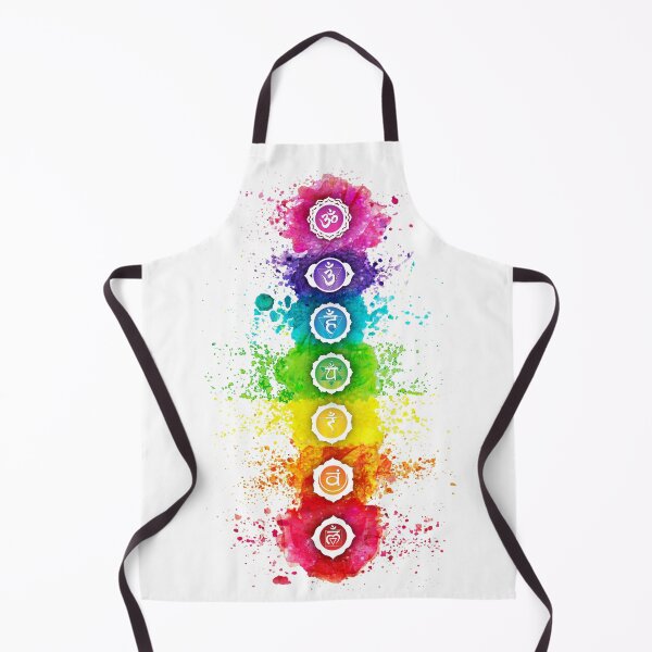 Item preview, Seven Chakra Watercolor With Symbols - Vertical designed and sold by serenaking.