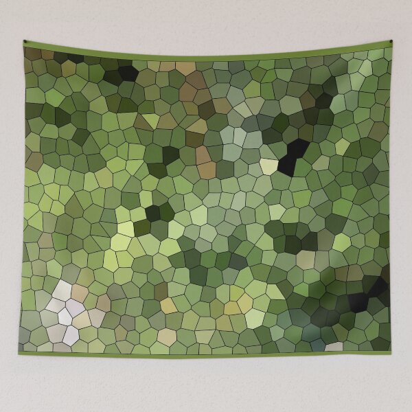 Item preview, mosaico verde de camuflaje militar designed and sold by ricobarinas.