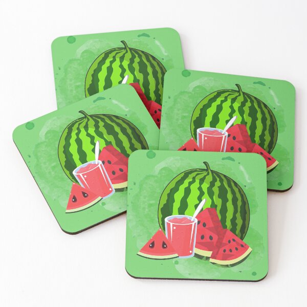 Item preview, Watermelon Watercolor still life painting art  designed and sold by dreamofdenim.