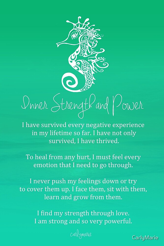 "Affirmation - Inner Strength and Power" by CarlyMarie | Redbubble
