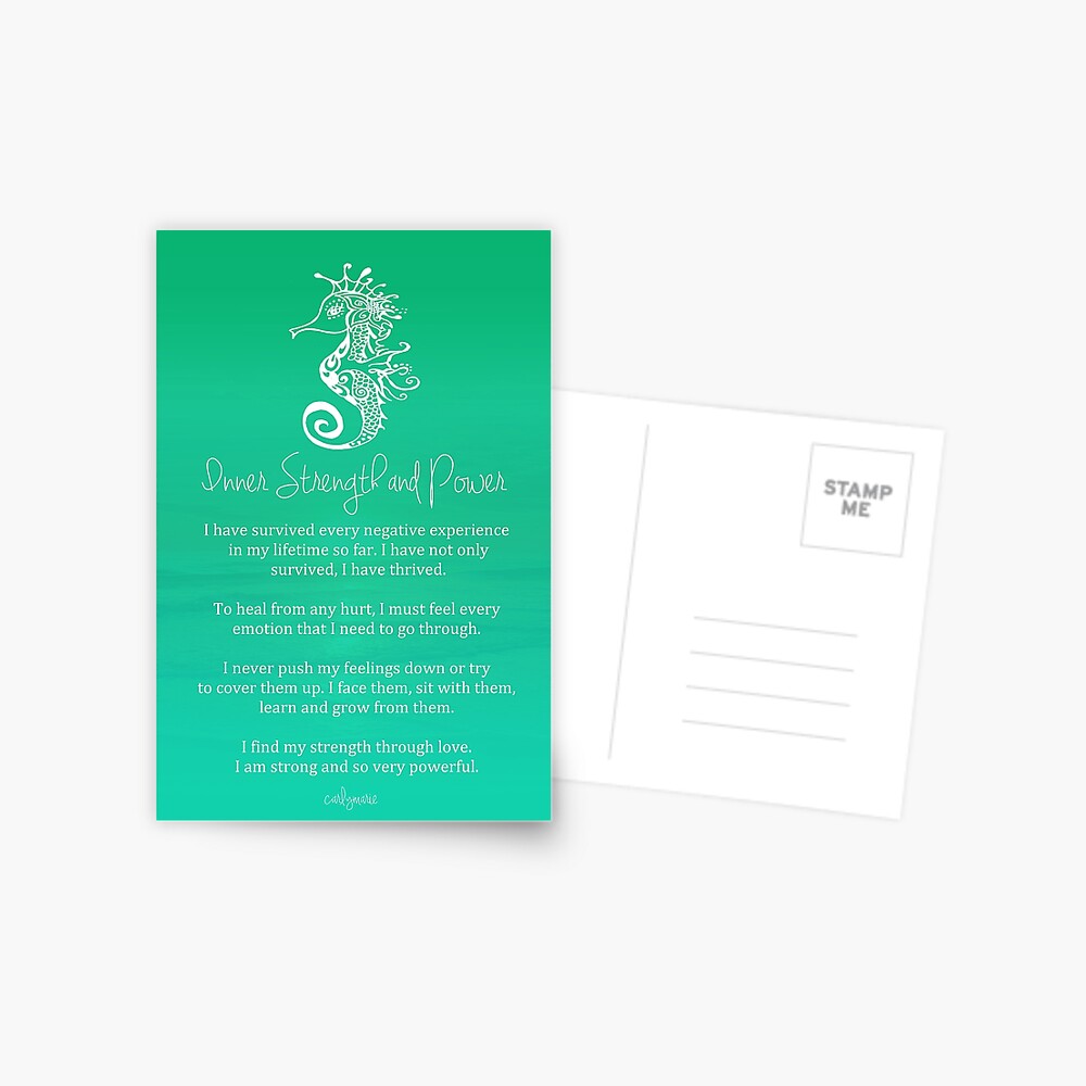 Affirmation - Inner Strength and Power Postcard