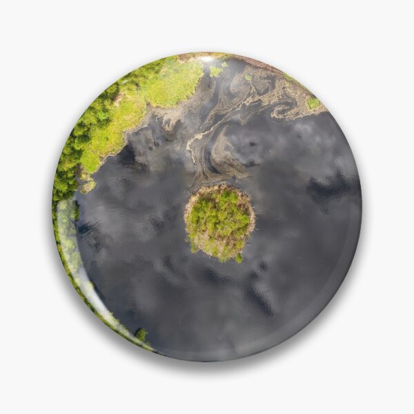 Item preview, Round lake with island in the middle among forest designed and sold by Lukasz Szczepanski.