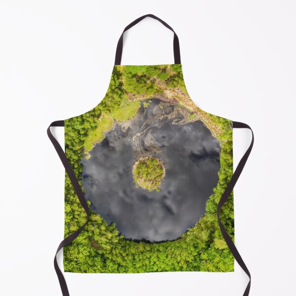 Item preview, Round lake with island in the middle among forest designed and sold by Lukasz Szczepanski.