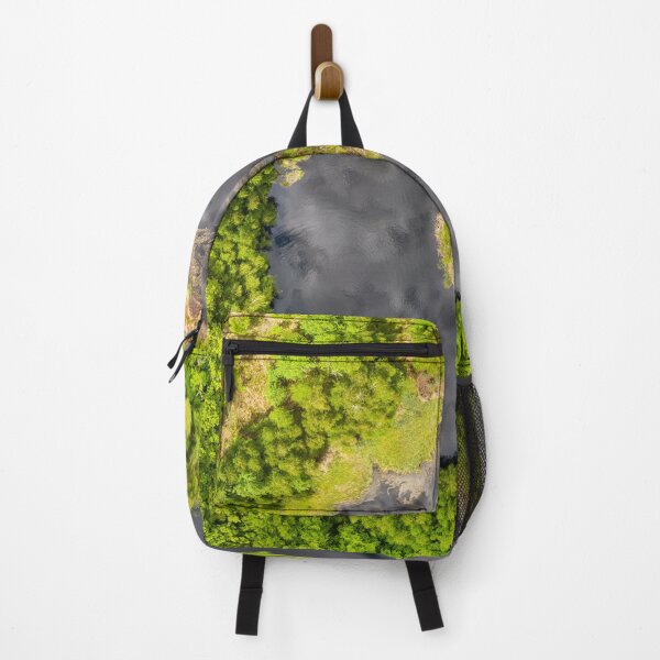 Item preview, Round lake with island in the middle among forest designed and sold by Lukasz Szczepanski.