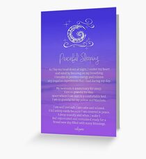 Affirmation - Peaceful Sleeping Greeting Card