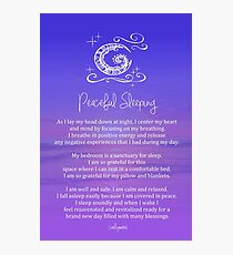 Affirmation - Peaceful Sleeping Photographic Print
