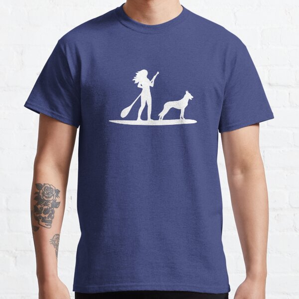 Standup Paddleboarding Belgian Malinois - Women Classic T-Shirt
