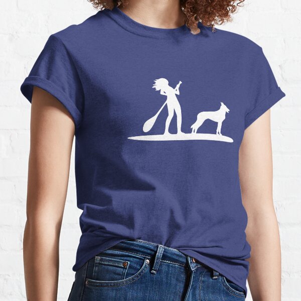 Standup Paddleboarding Belgian Malinois - Women Classic T-Shirt