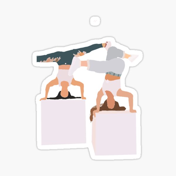 Charli D Amelio And Addison Rae Headstand Transparent Sticker By Tmstickerss Redbubble