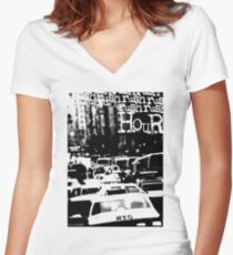 RUSH HOUR Women's Fitted V-Neck T-Shirt