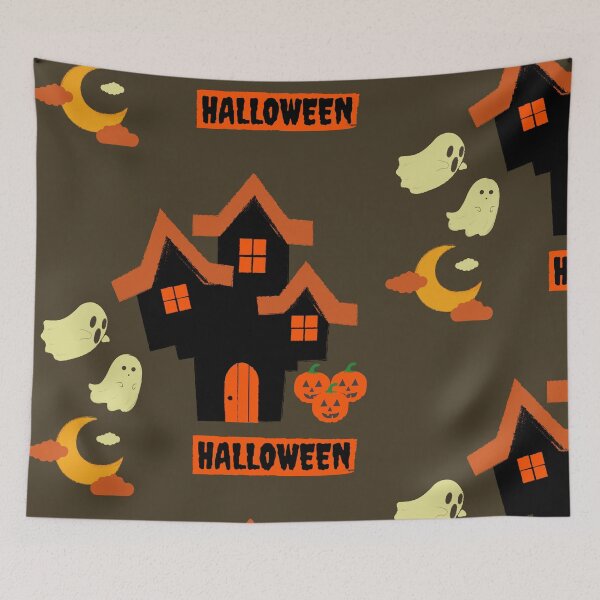 Item preview, Haunted house with ghosts designed and sold by AnishaaT.