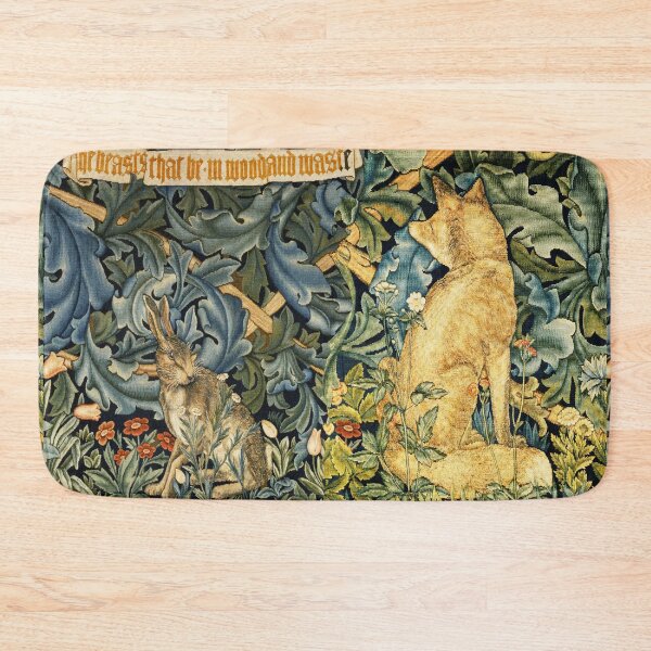 Artikel-Vorschau von GRÜN, WALDTIERE, FUCHS UND HASE Blau Grün Floral, designt und verkauft von BulganLumini.