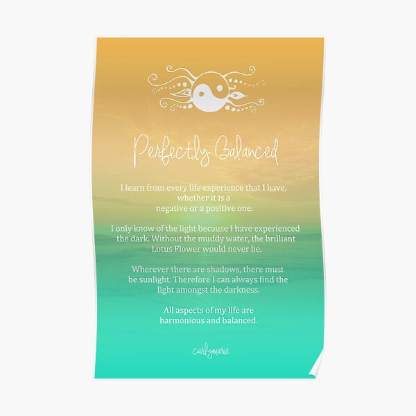 Affirmation - Perfectly Balanced Poster