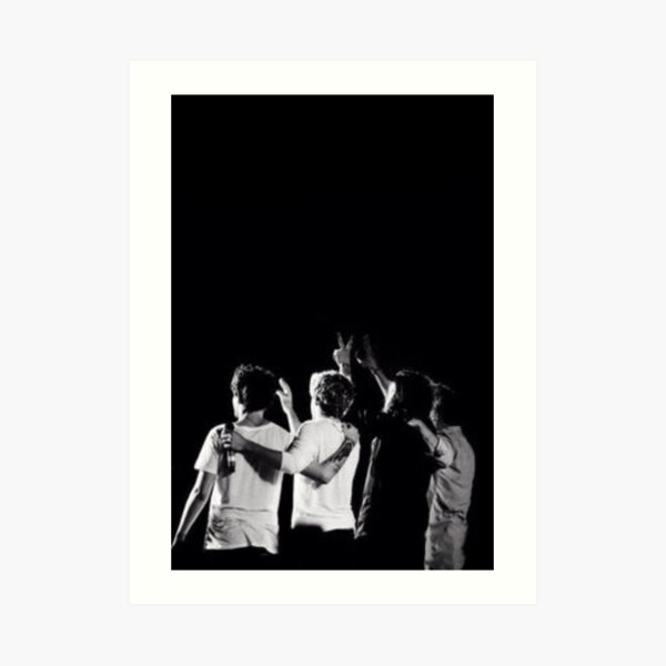 One Direction en blanco y negro Lámina artística