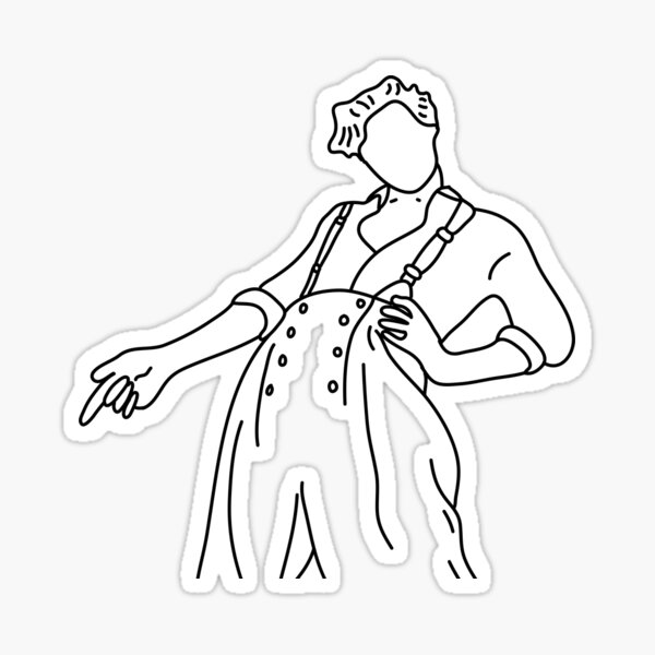 "Fine Line Cover Outline Harry Styles" Sticker for Sale by