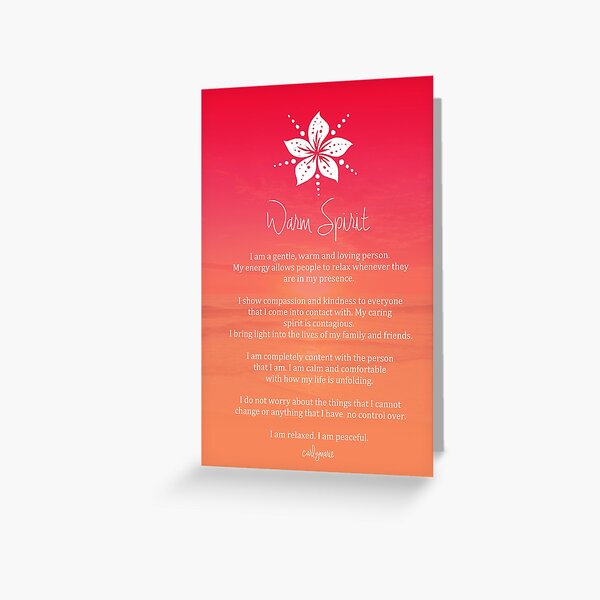 Affirmation - Warm Spirit Greeting Card