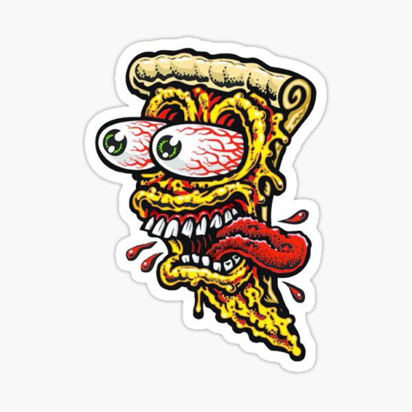 Pizza Logo Stickers Redbubble - sin dragon roblox admin commands poke