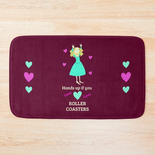 Item preview, Hands up if you love roller coasters burgundy designed and sold by GrammarDance.
