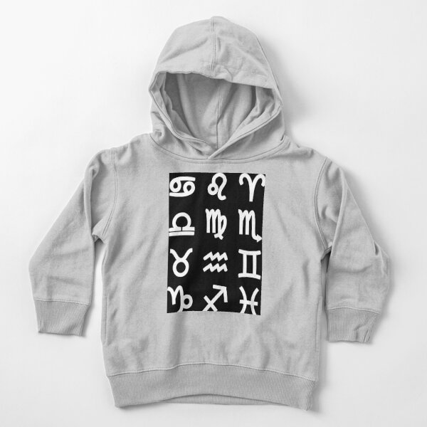 Zodiac Symbols - Astrology, Astronomy Toddler Pullover Hoodie