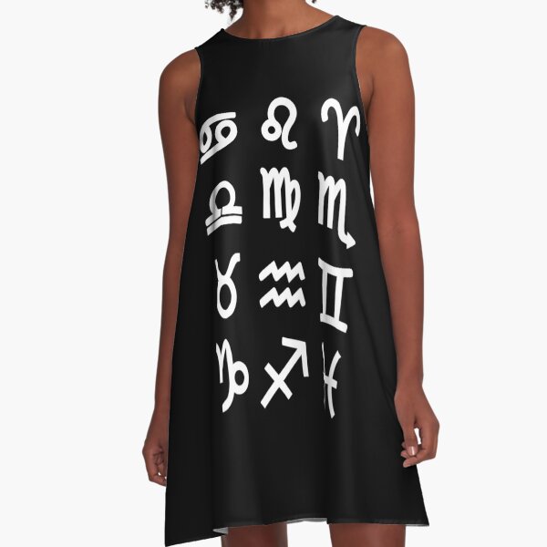 Zodiac Symbols - Astrology, Astronomy A-Line Dress