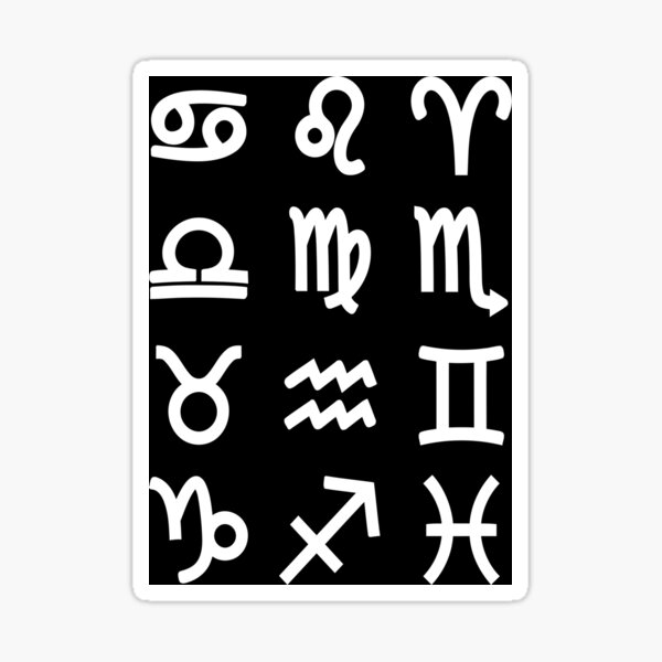Zodiac Symbols - Astrology, Astronomy Sticker