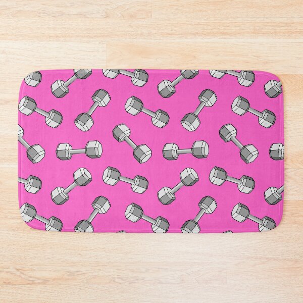 Item preview, dumbbells - weights on pink designed and sold by littlearrow.