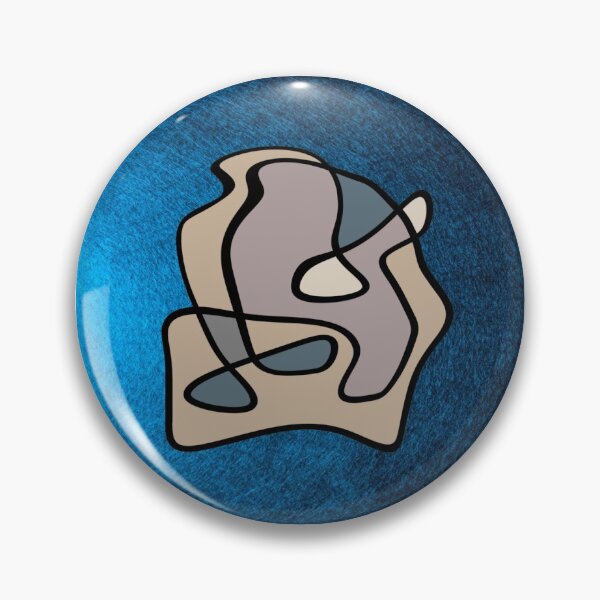 Item preview, Love in abstract lines on a blue background. decorating, interiors designed and sold by jayne0524.