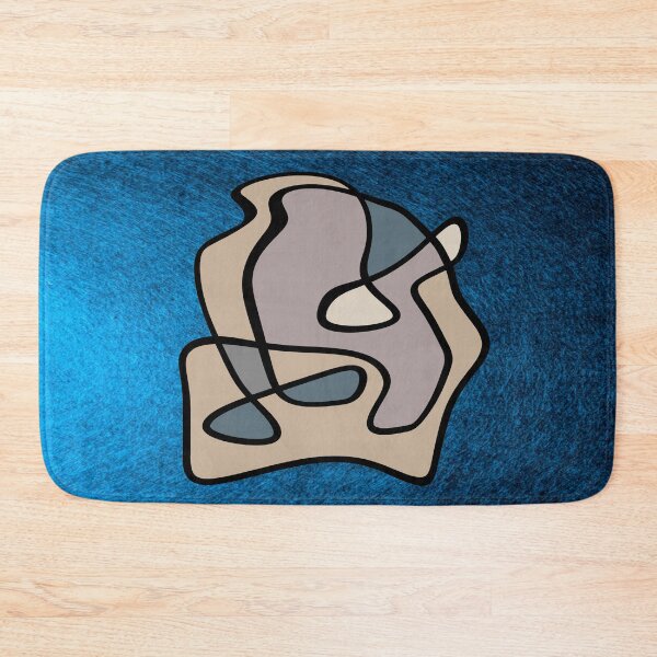Item preview, Love in abstract lines on a blue background. decorating, interiors designed and sold by jayne0524.