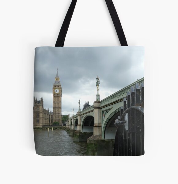 Big Ben across the Thames All Over Print Tote Bag