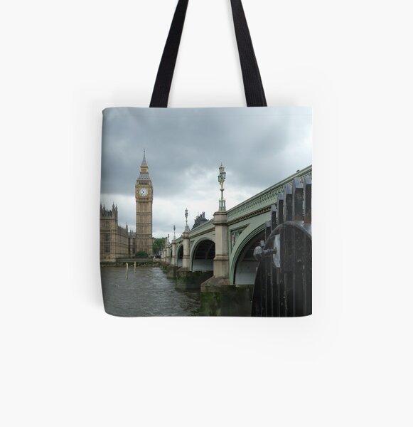 Big Ben across the Thames All Over Print Tote Bag