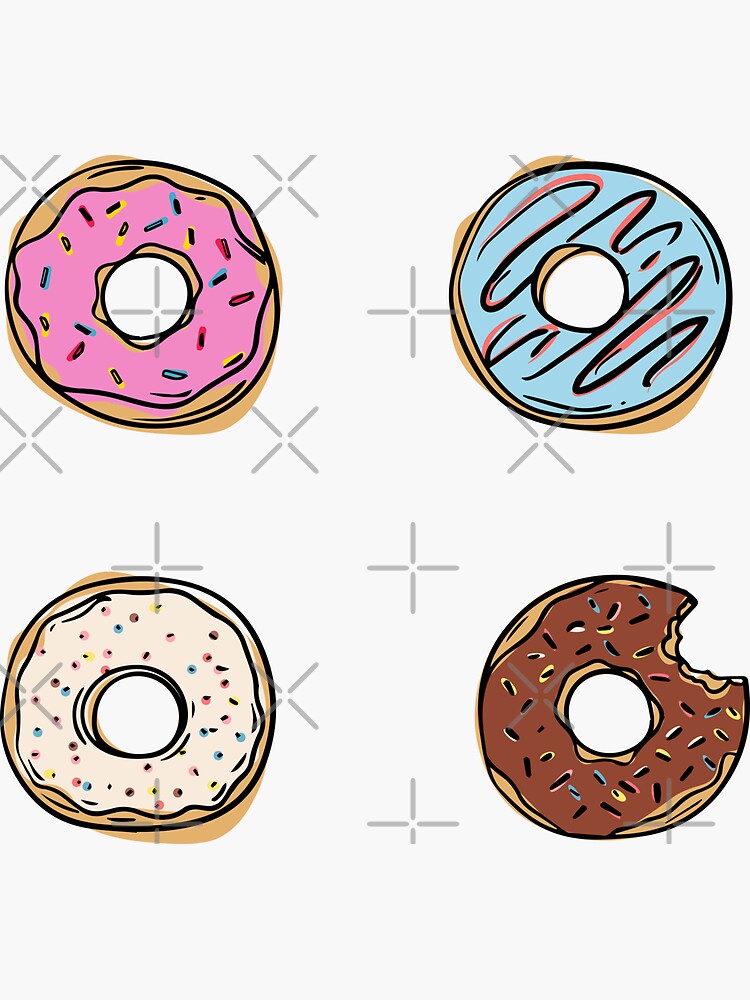 Donuts Sticker For Sale By Flow Space Redbubble 6542