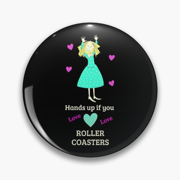 Item preview, Hands up if you love roller coasters black designed and sold by GrammarDance.