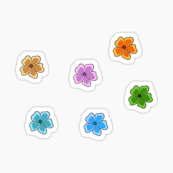 Colorful Flower Sticker Pack Sticker