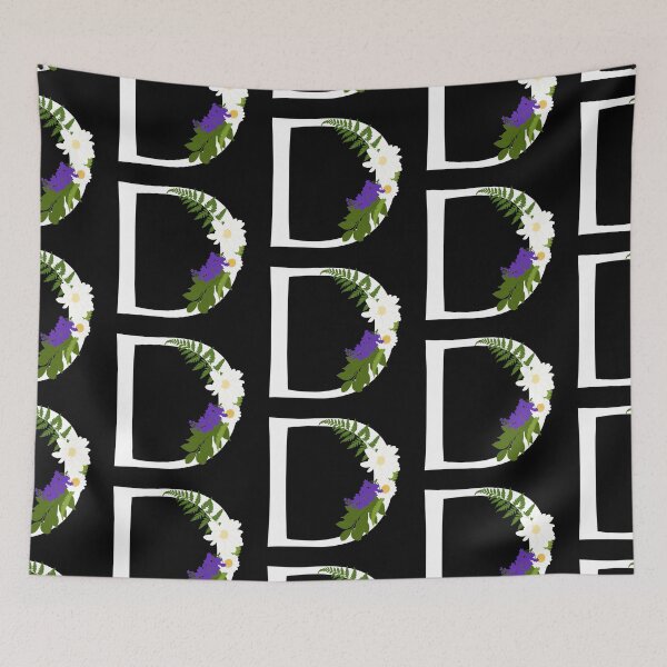 Aperçu de l'œuvre White floral letter D créée et vendue par Robloz.