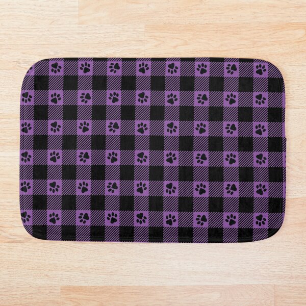 Artikelvorschau, Lila Pfotenabdruck Plaid entworfen und verkauft von PLLDesigns.