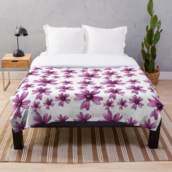Aperçu de l'œuvre Imprimé floral violet créée et vendue par Emma Kunz.