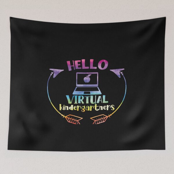 Item preview, Happy First Day Of Virtual Kindergarten - Hello Virtual Kindergarteners designed and sold by tinypurpleland.