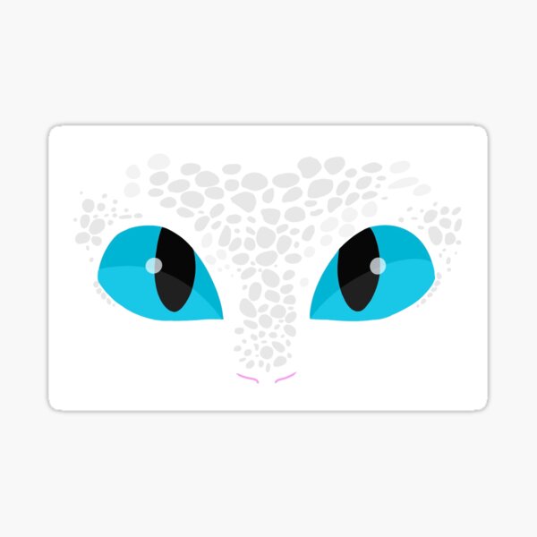 "Light Fury Eyes Block Colour" Sticker for Sale by bluemoonart