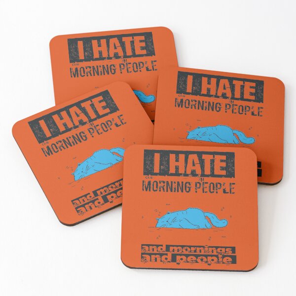Item preview, Hate mornings cat designed and sold by urban-color.