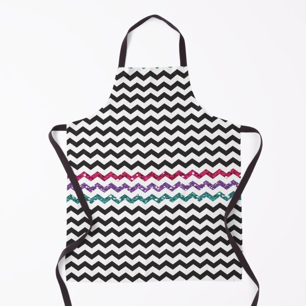 Item preview, Black and White with Pink, Purple, and Turquoise Glitter Look Zig Zag designed and sold by PLLDesigns.