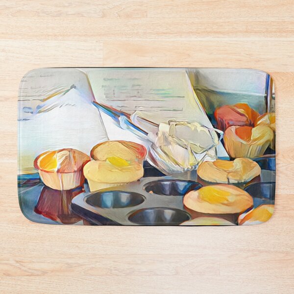 Item preview, Baking cupcakes in the style of Wayne Thiebaud designed and sold by Designwebjae.