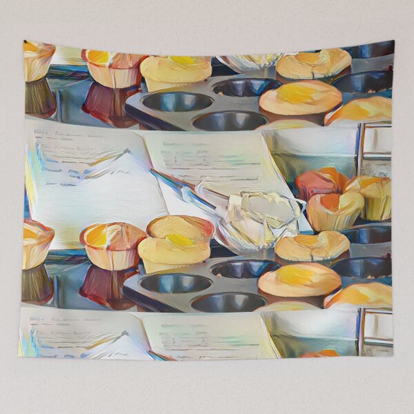 Item preview, Baking cupcakes in the style of Wayne Thiebaud  designed and sold by Designwebjae.